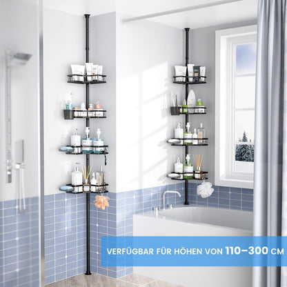 Verstellbares Duschregal mit 4 Etagen