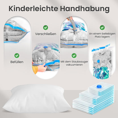 Vakuumbeutel-Set für Kleidung (20 Stück, 3 Grössen), 20er Set