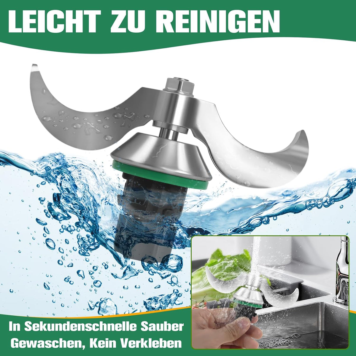 Knet-Teigmischer Ersatzmesser für Thermomix TM7/TM6/TM5, für TM6/TM5