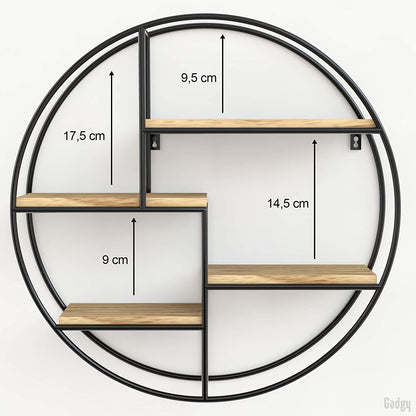 Rundes Wandregal, Rund Beige