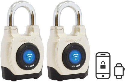 2-teiliges smart Vorhängeschloss-Set, Bluetooth + NFC, 2 Stück