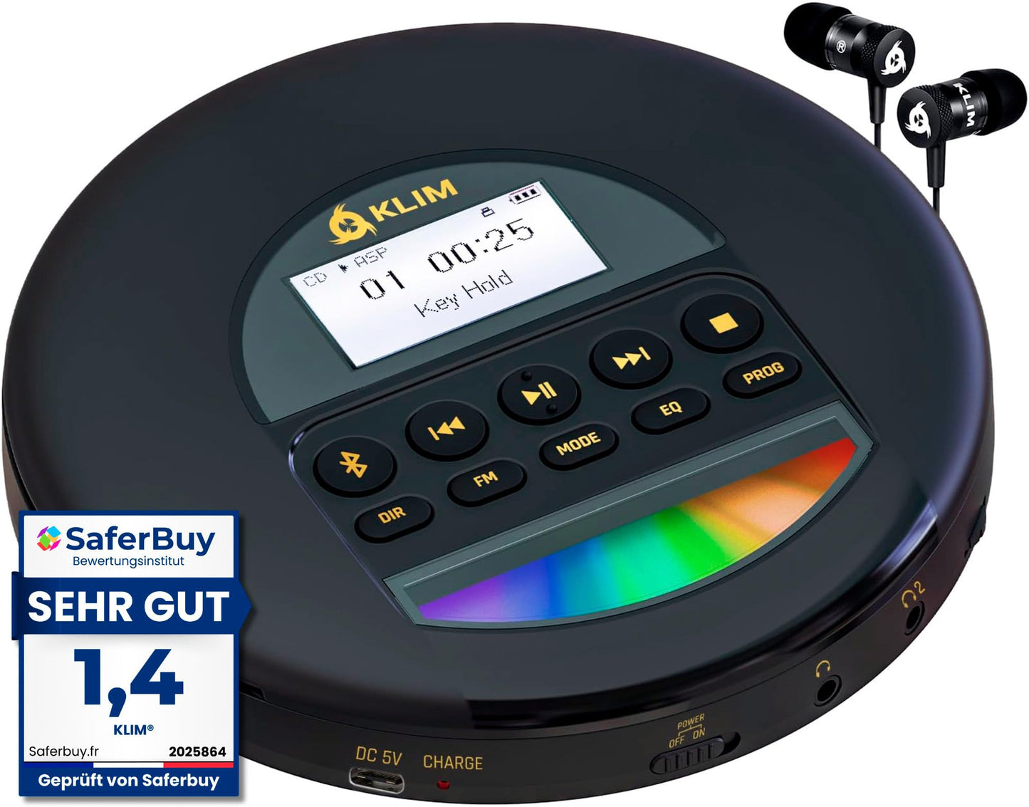 Nomad tragbarer CD-Player mit Bluetooth