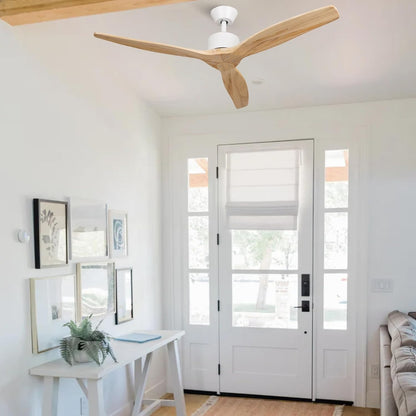 Deckenventilator mit Brizy-Fernbedienung, Hellbraun Ohne Licht