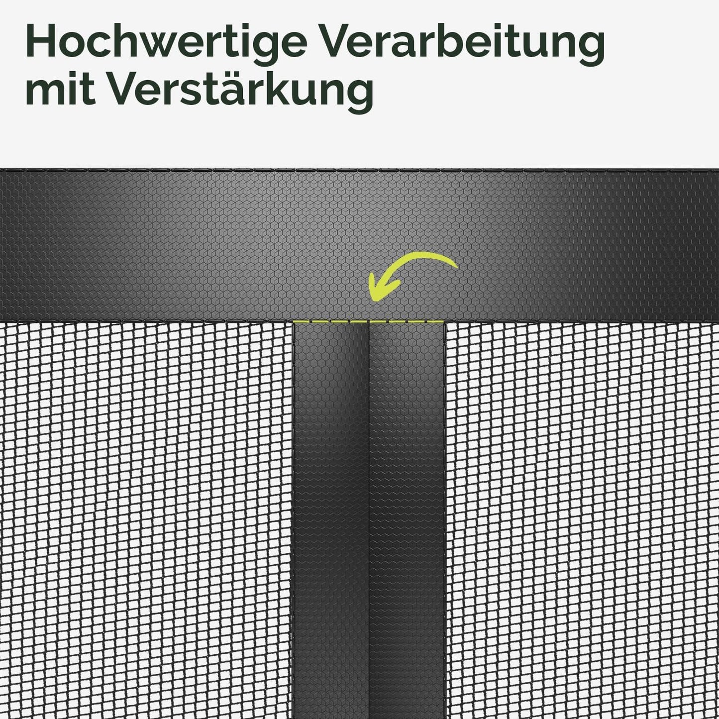 Fliegengitter Tür mit Magnetverschluss 90x210 cm, Schwarz 90 x 210 cm