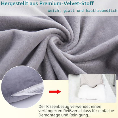 U-förmiges Schwangerschafts- und Stillkissen, Dunkelgrau