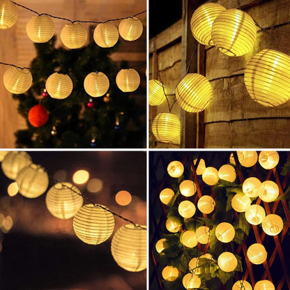 Solar-Lichterkette Lampions, 50 LED