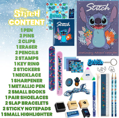Stitch Adventskalender, Blau Stitch Schreibwaren
