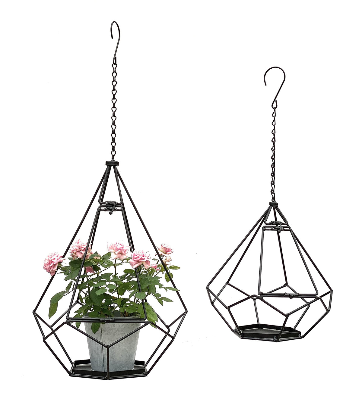 2-teiliges Blumenampel-Set, 6-eckig, 96075
