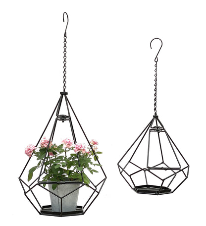 2-teiliges Blumenampel-Set, 6-eckig, 96075