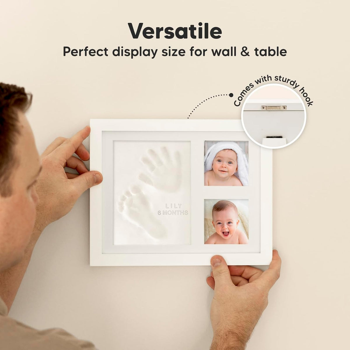 Baby Hand- und Fussabdruck Set, Alpine White Solo