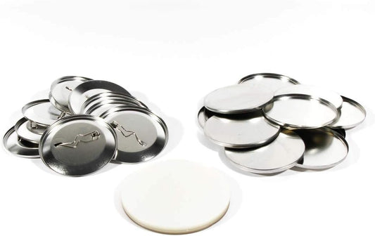 100 x Buttonrohlinge mit Sicherheitsnadel, 100