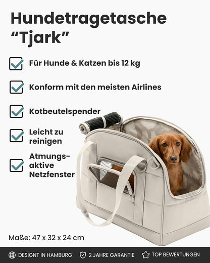 Hundetransportbox für Flugreisen bis 12kg, Sand