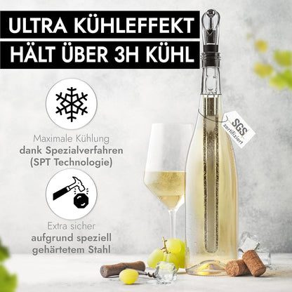 Premium Weinkühlstab mit Ausgiesser, SPT Technologie