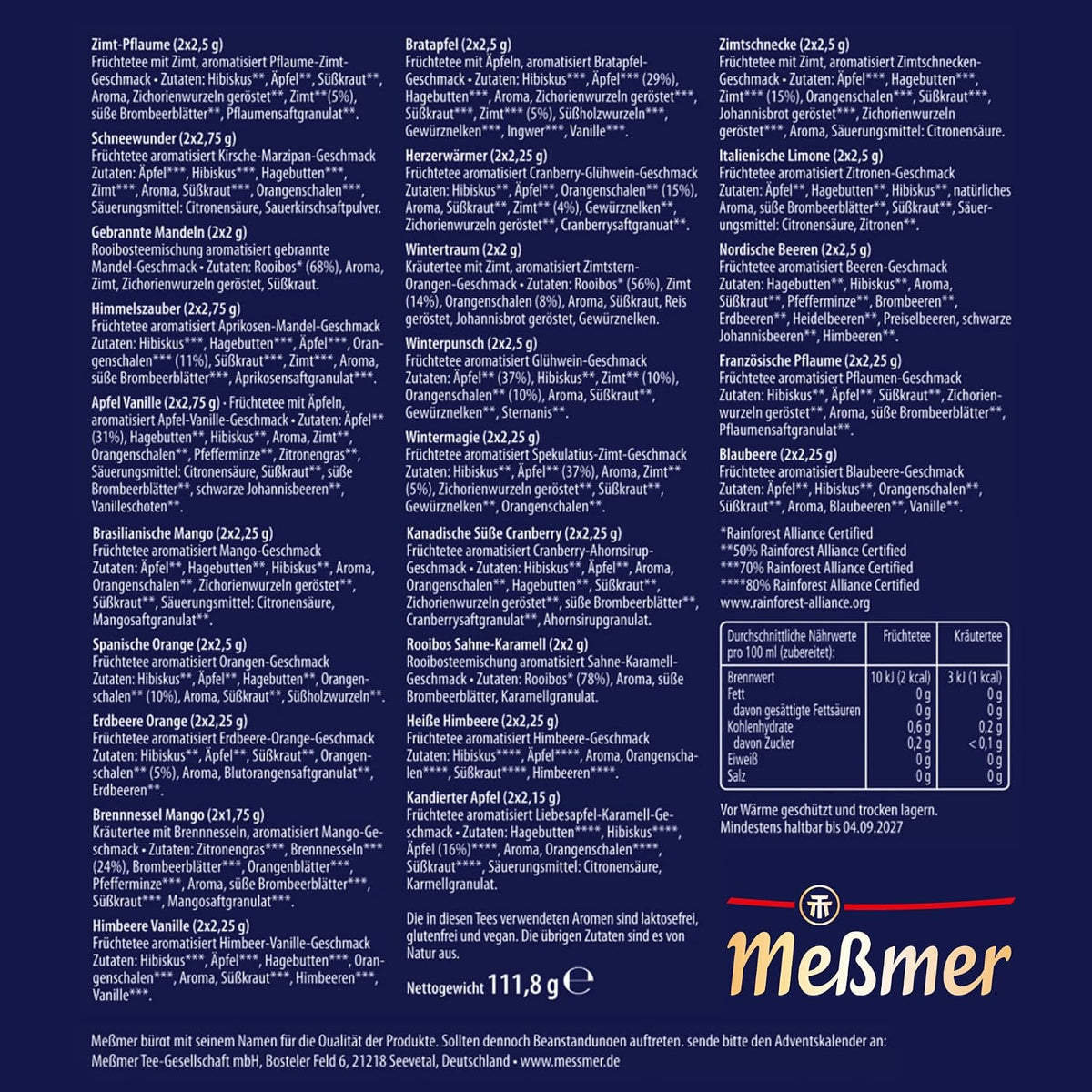 Tee-Adventskalender