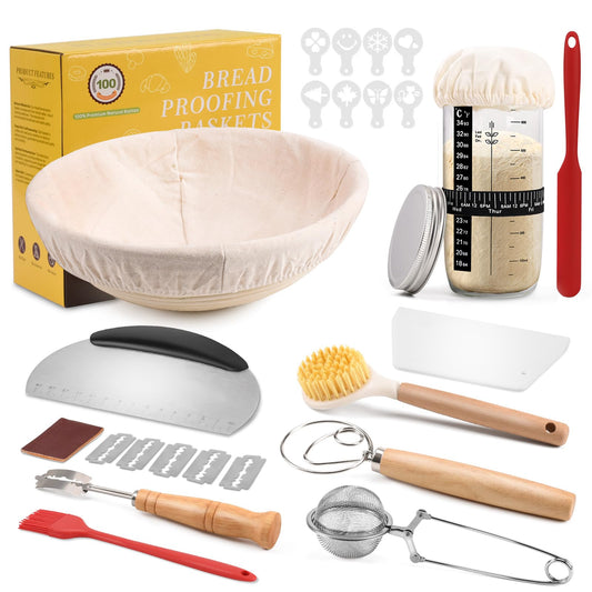 11-teiliges Sauerteig Starter-Set, Rundes Geschenkset