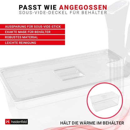 Sous Vide Garer Set mit Deckel und Rack, Deckel-einzel