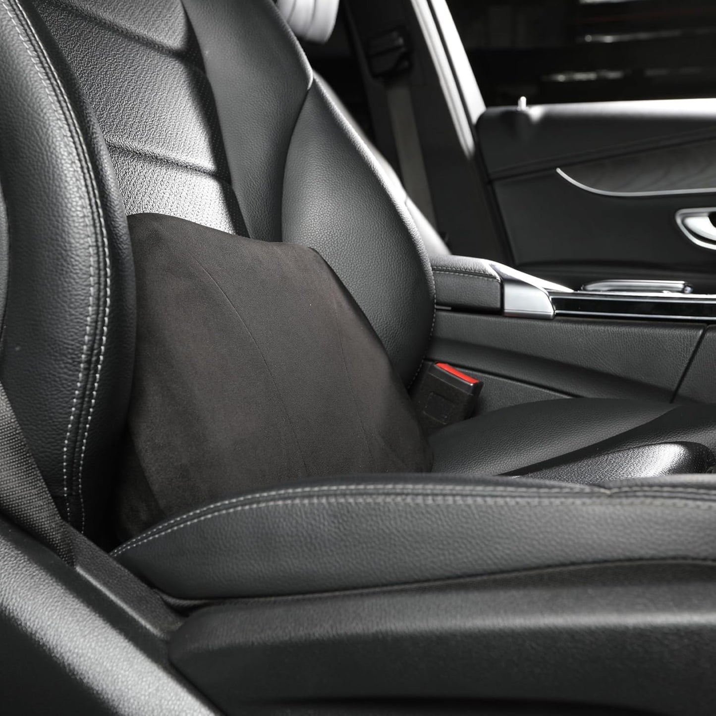 Lendenstützkissen mit Memory Foam für Auto & Büro, Schwarz