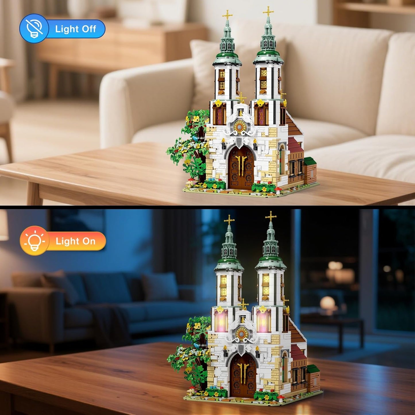St. Andreaskirche Architektur-Bausatz mit LEDs, 66023