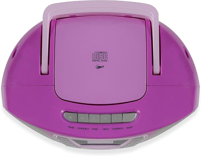 Tragbarer Kinder CD-Player mit Kassettenfach, Flieder
