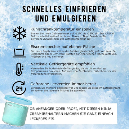 4-teiliges Eisbehälter-Set für Ninja Creami NC300EU & NC301EU
