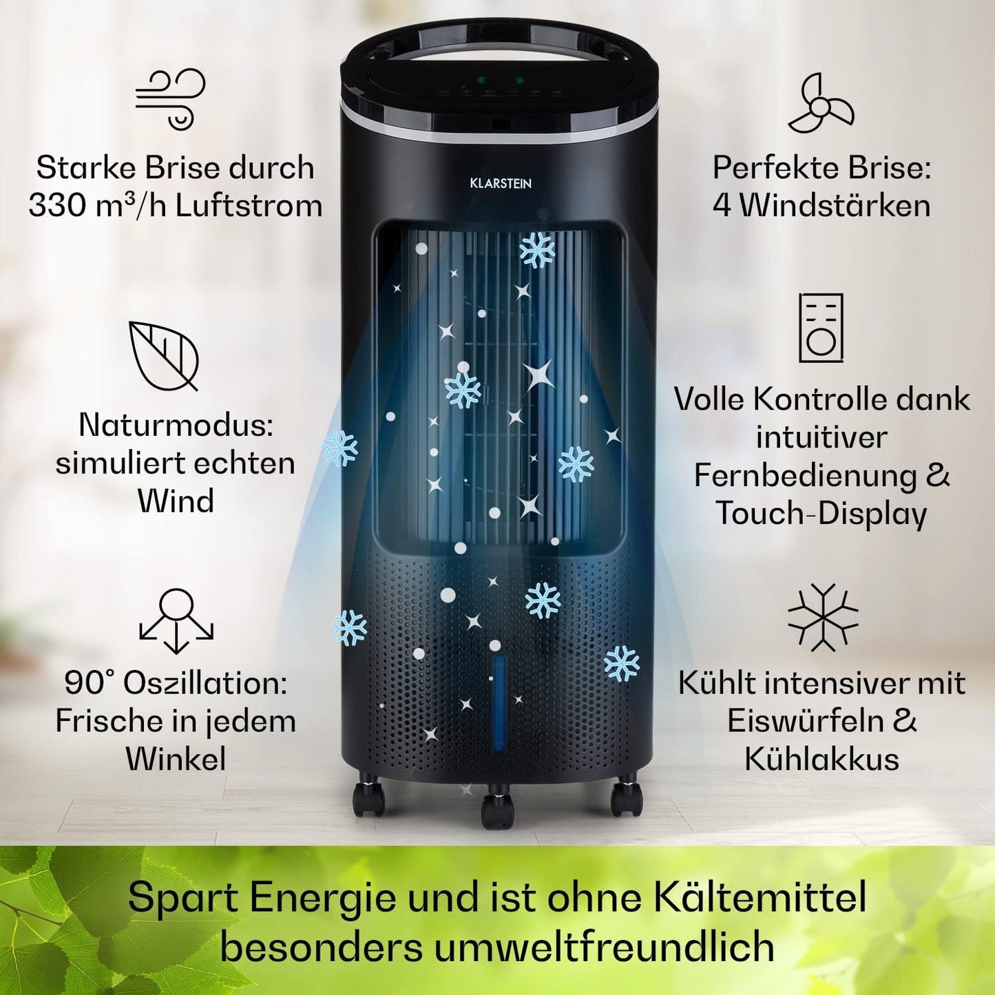 5-in-1 Luftkühler, Schwarz