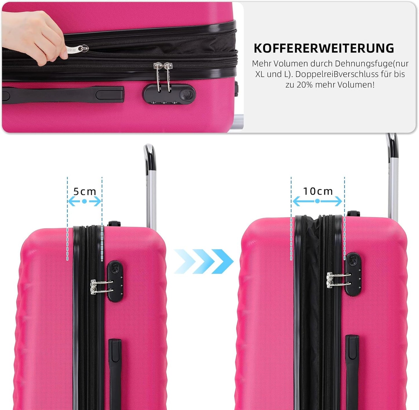XL-Hartschalen-Koffer, Peach XL