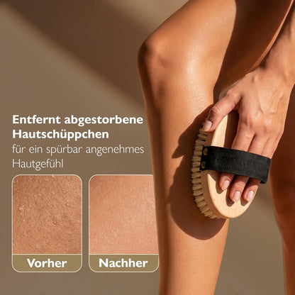 Trockenbürste für Körper und Lymphdrainage Massage