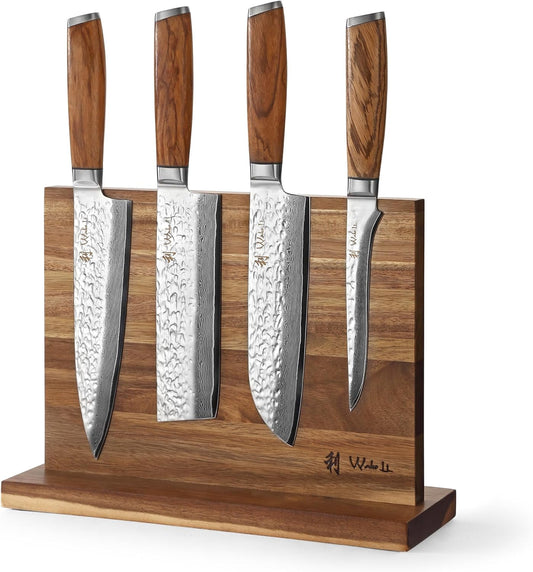 Chef's Choice: 5-teiliges Küchemesser-Set mit magnetischem Messerblock, Chef's Choice