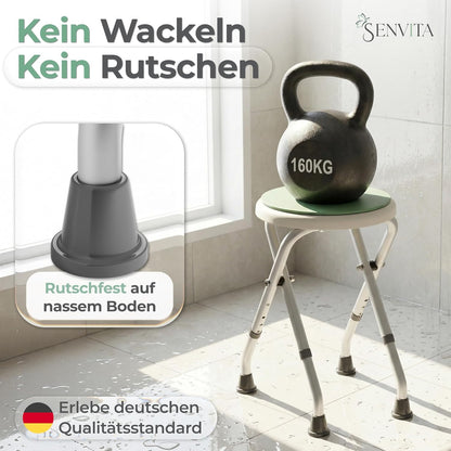 Klappbarer Duschhocker