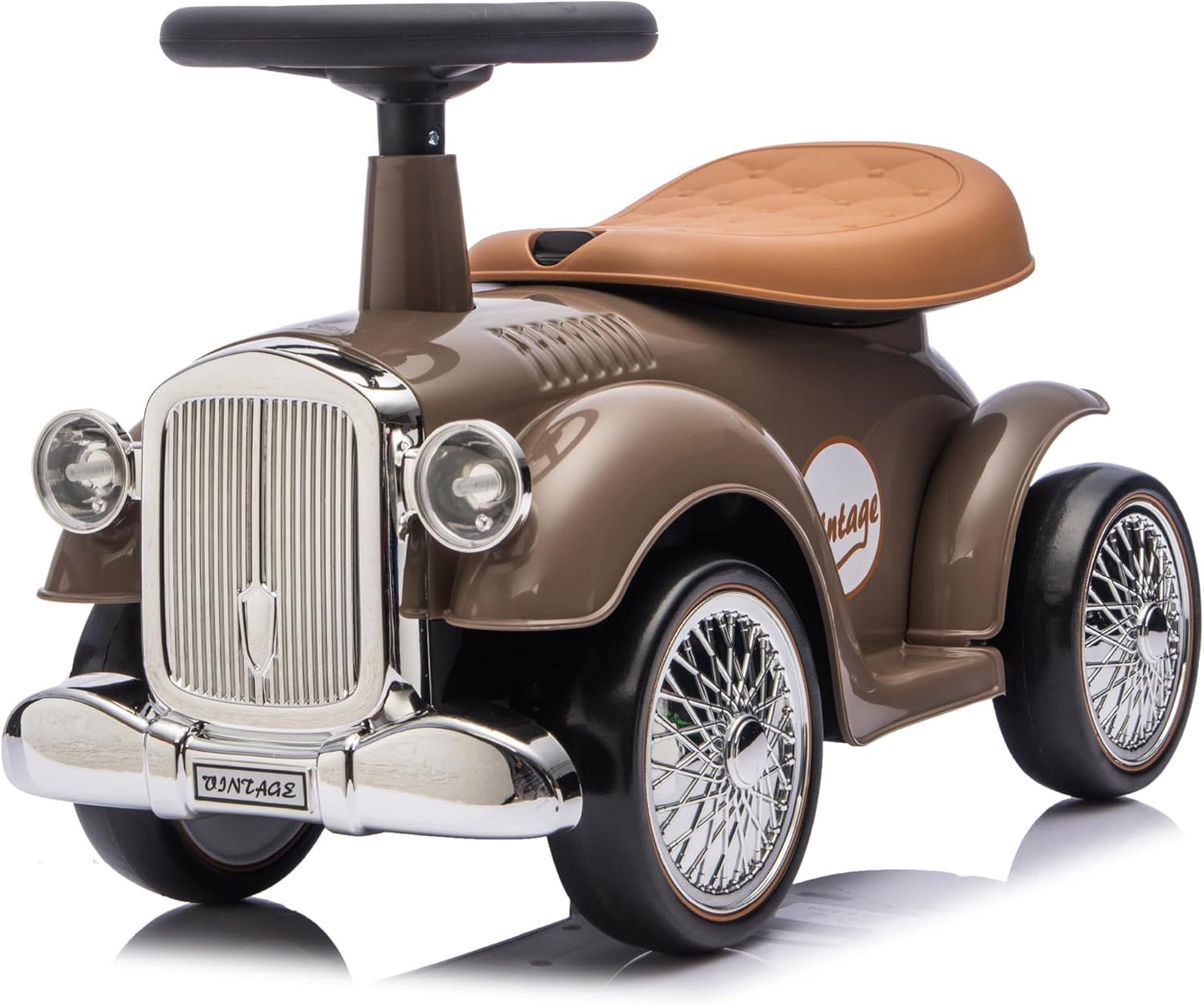 Rutschauto Retro Classic mit Hupe, Braun