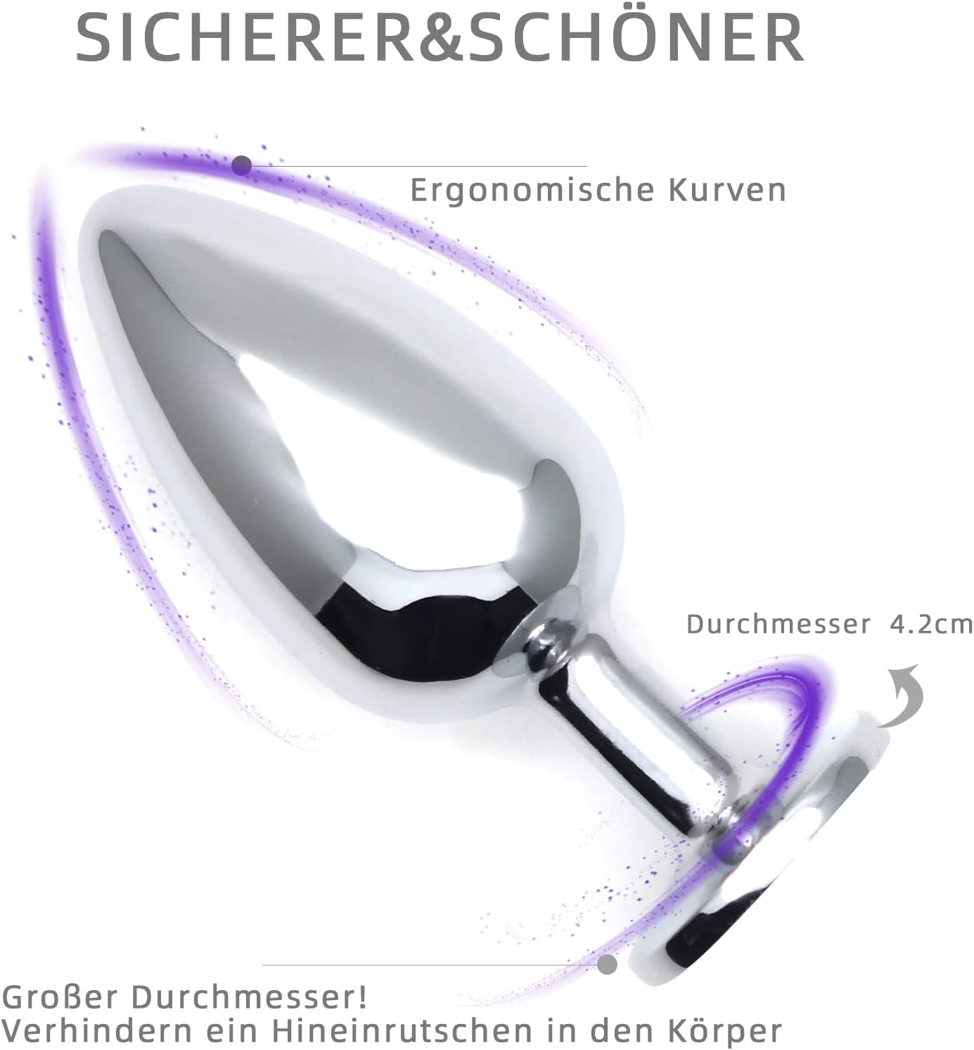 4-teiliges Analplug-Set, Anfänger geeignet, Blau-4set