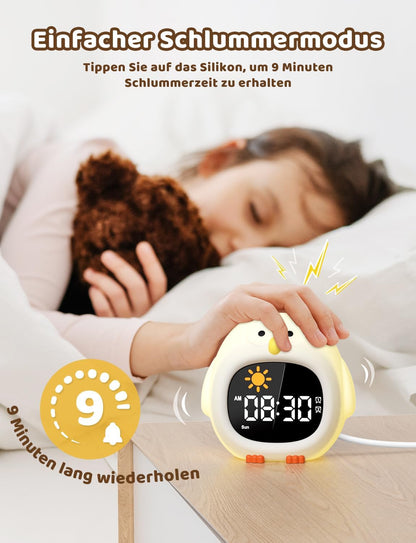 Kinderwecker mit RGB Nachtlicht, Eule
