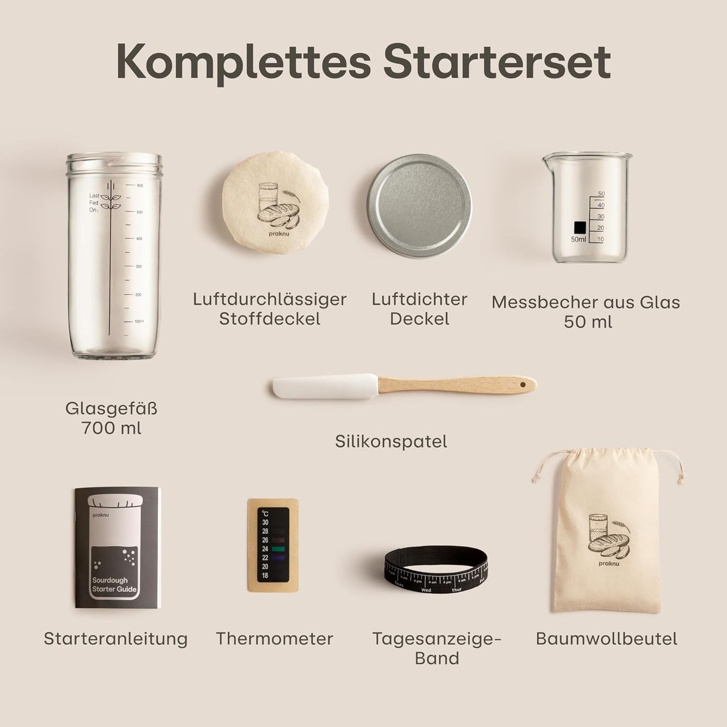 Sauerteig-Starter-Set, Sauerteig Set