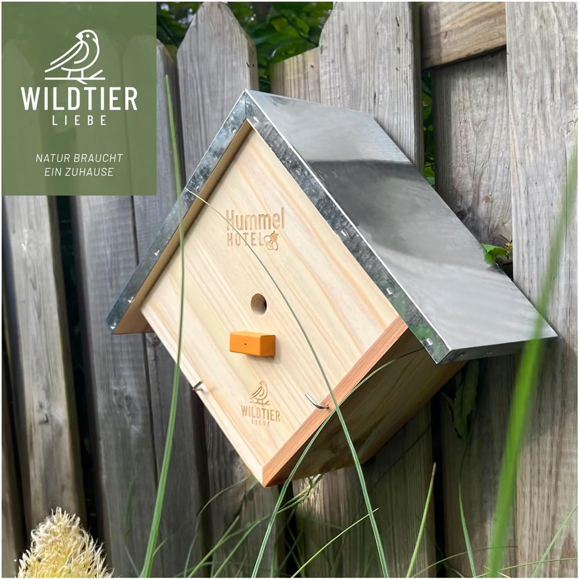 Hummelhotel inkl. Lockstoff und Nistmaterial, Hummelhotel zum Aufhängen