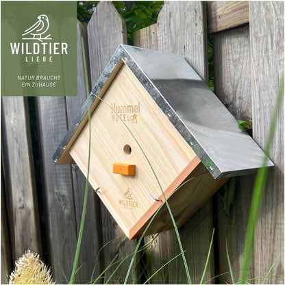 Hummelhotel inkl. Lockstoff und Nistmaterial, Hummelhotel zum Aufhängen