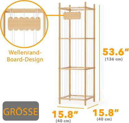 Stofftier Aufbewahrungskäfig, Natur 40 cm Breit