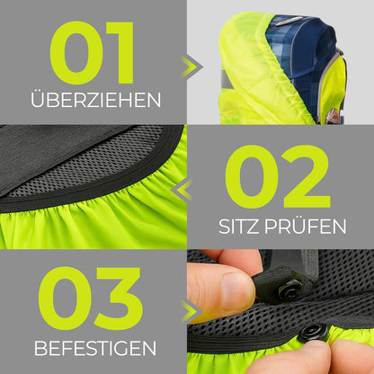 Regenschutz für Rucksack Wasserdicht & Winddicht, 55 L, Neon Gelb