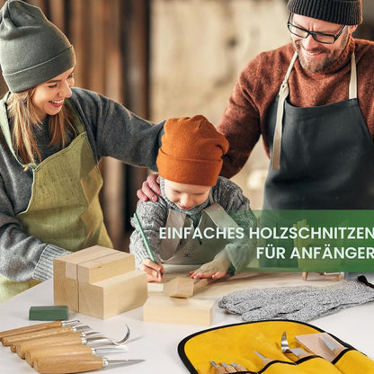 Holzschnitzwerkzeug-Set für Kinder & Anfänger, Gelb