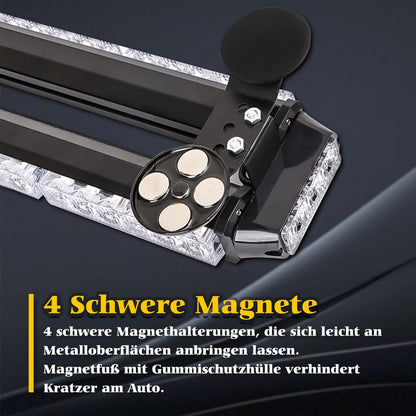 LED Rundumleuchte mit 7 Blitzmodi, Gelb 67cm