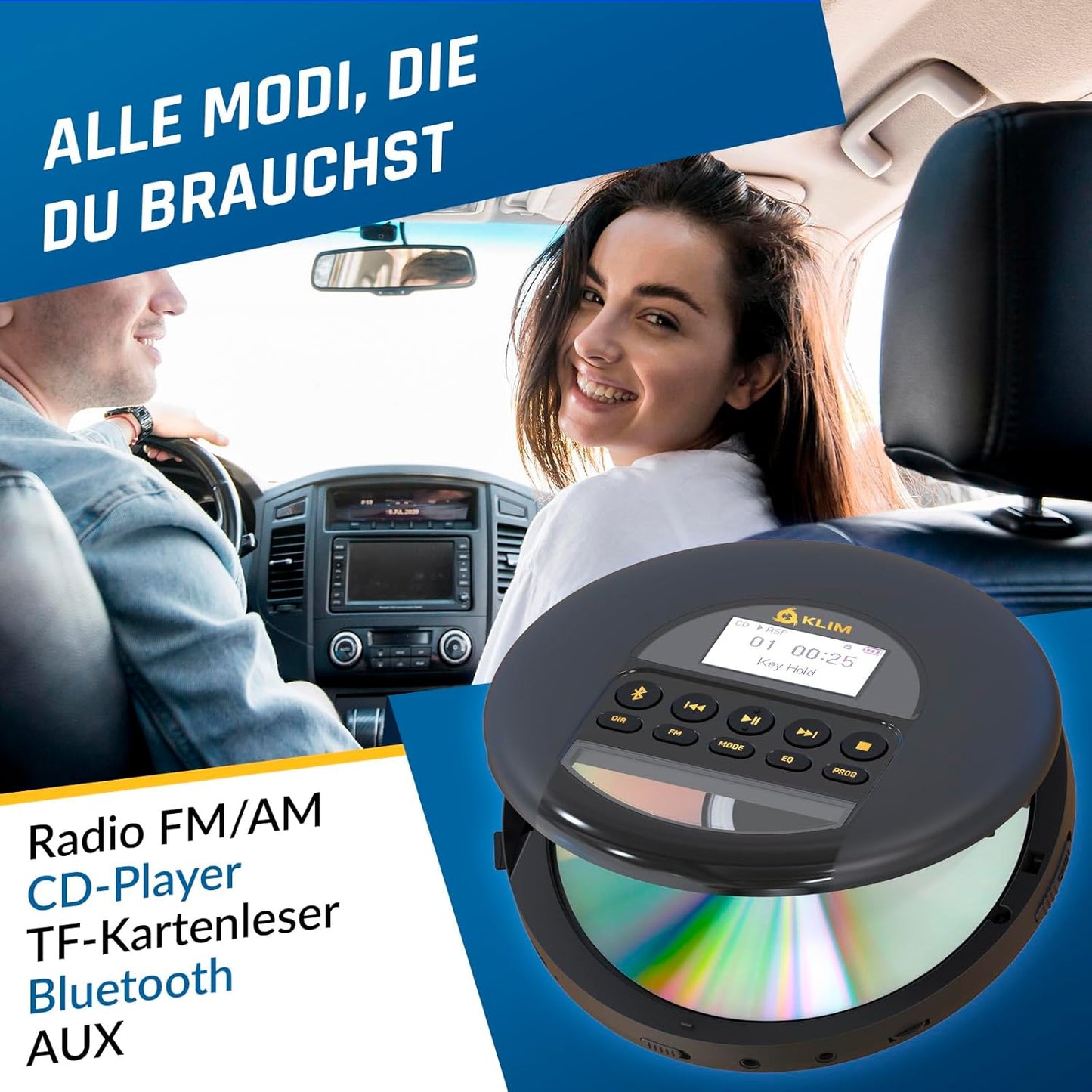 Nomad tragbarer CD-Player mit Bluetooth