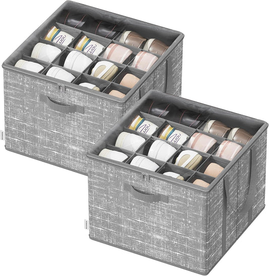 Schuh-Organizer-Set, 2er Set Schilfgrau