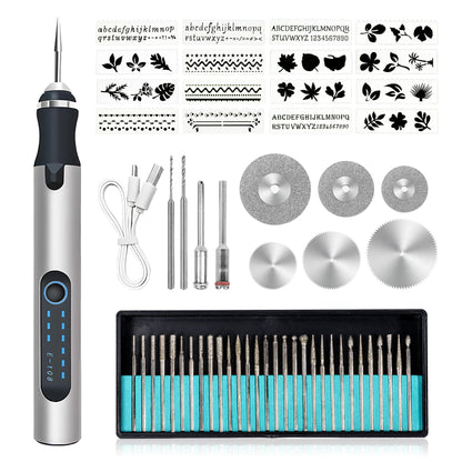 Kabelloser Gravierstift mit Zubehör
