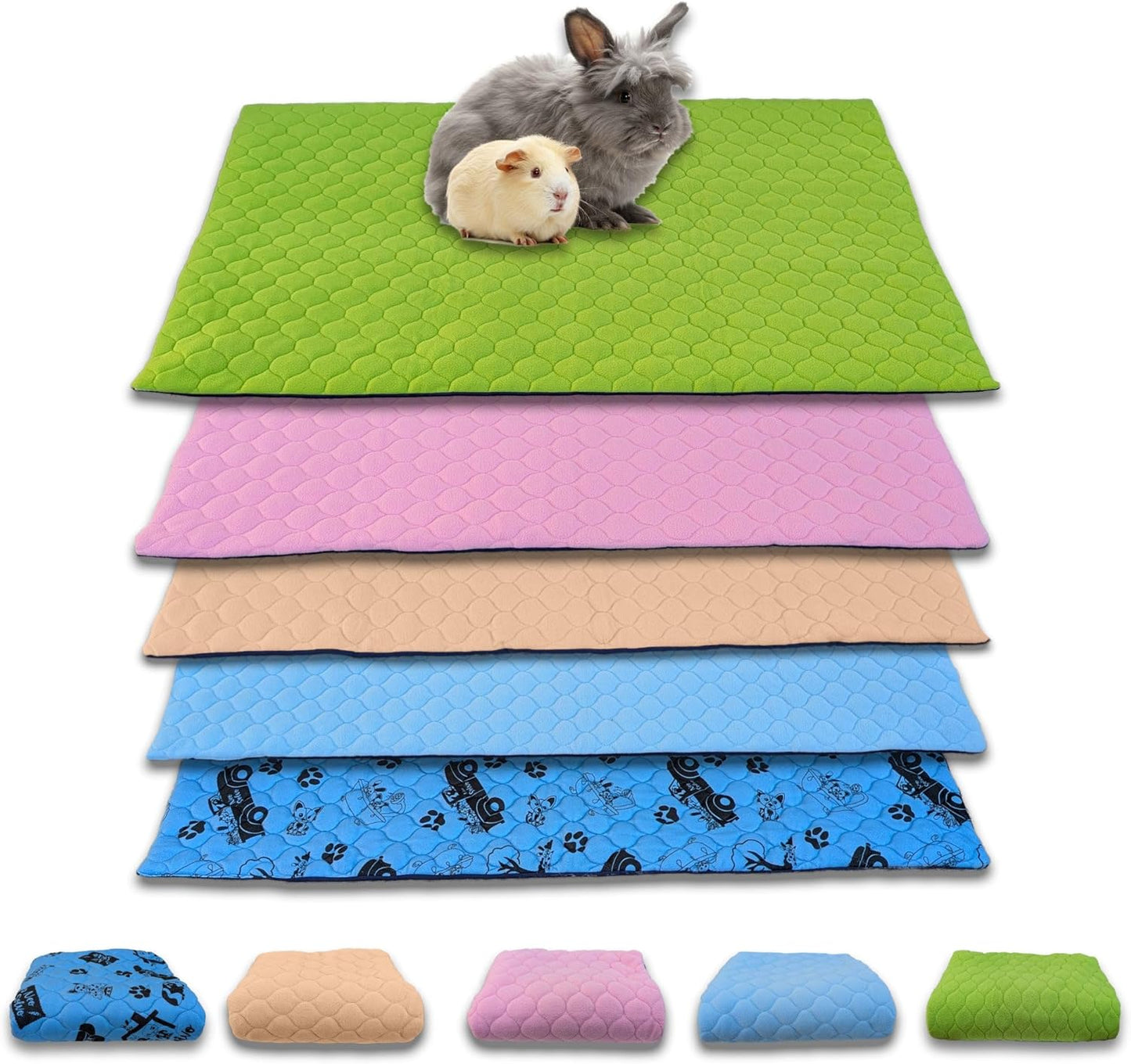 Käfigeinlage für Kaninchen & Meerschweinchen (120x60 cm), L 120 x B 60 x H 2 cm Pfirsich