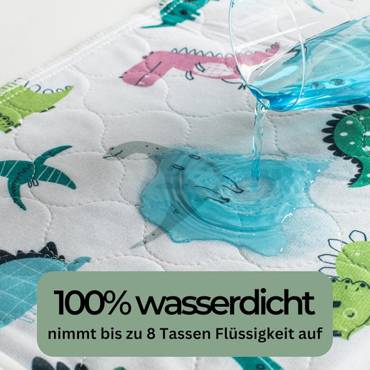 Wasserdichte Bettunterlage für Kinder, Dinosaurier klein