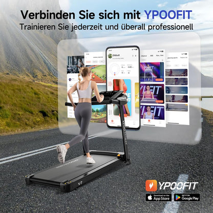 Klappbares Laufband mit Steigung und LED-Anzeige, Klassische-Klappbar