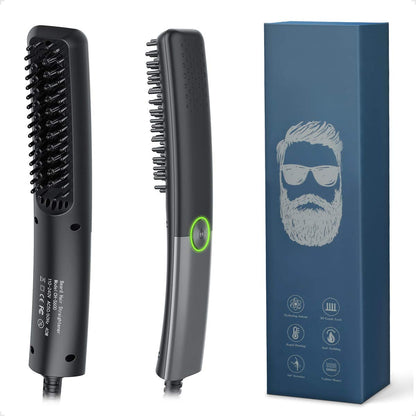 2-in-1 Haarglätter und Bartkamm