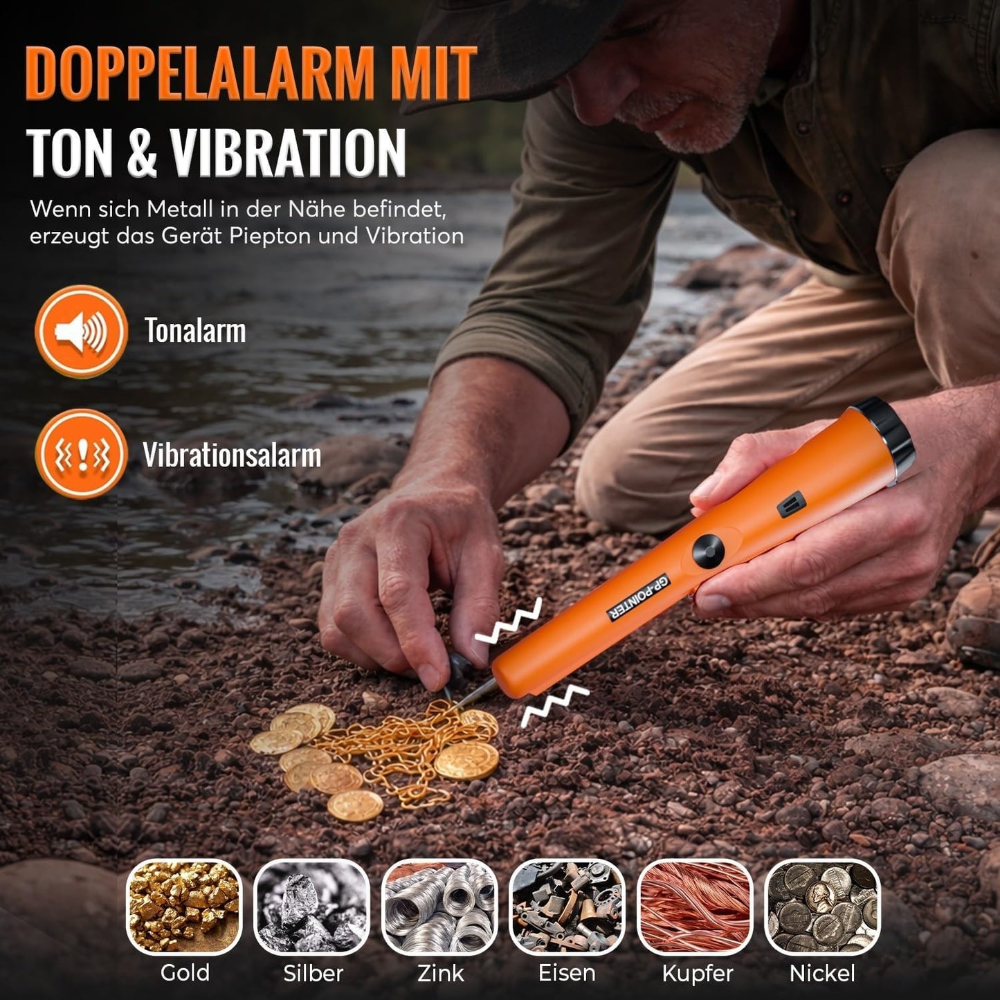 Pinpointer mit LED-Anzeige