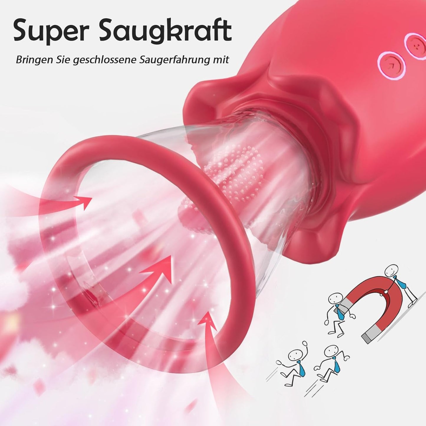 Vibrator & Klitorisstimulator-Set, Rot