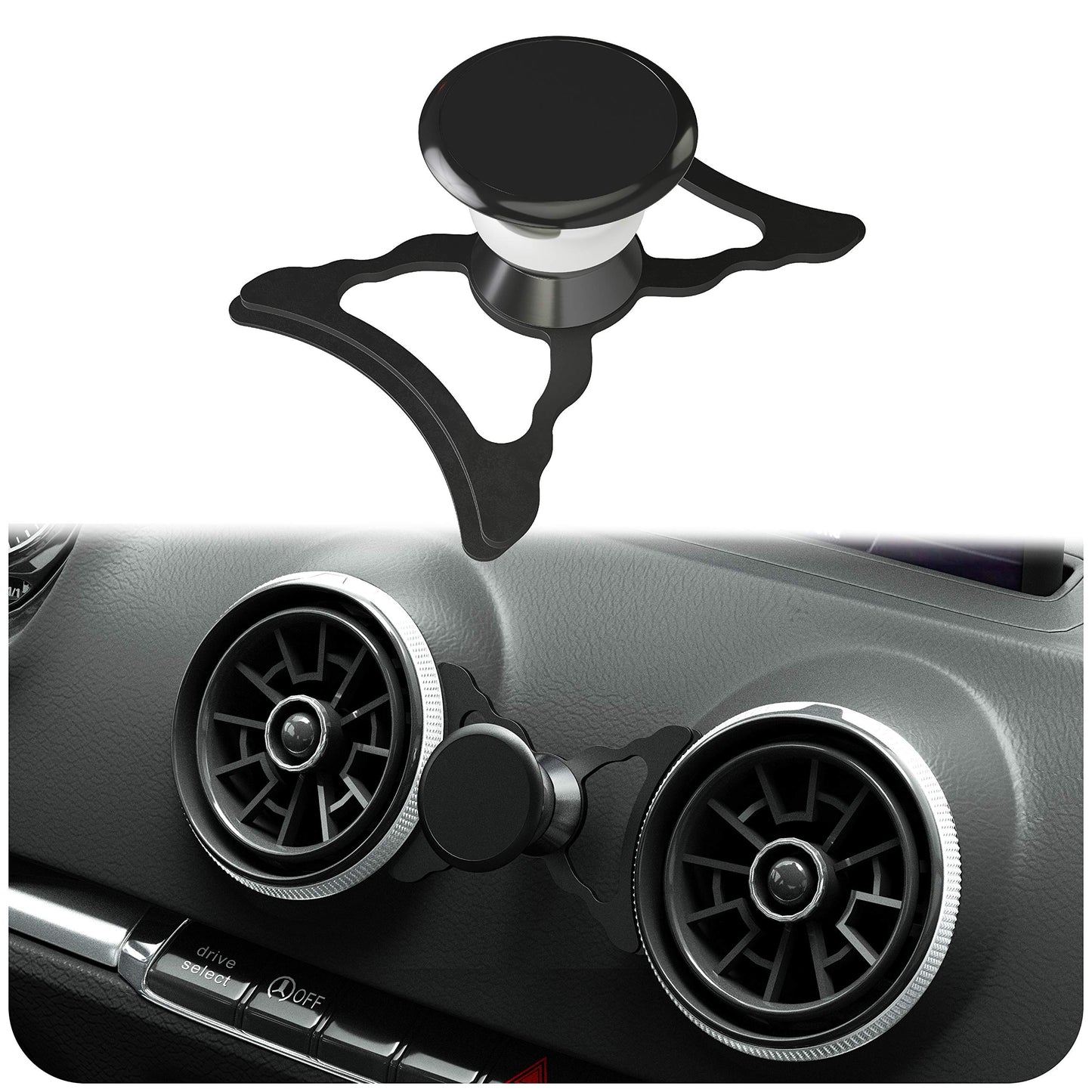 Magnetische Handyhalterung, Audi A3/S3/RS3 Schwarz
