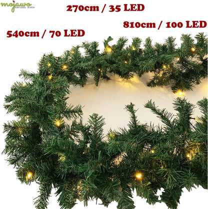Tannengirlande mit 70 LED, 540 cm lang